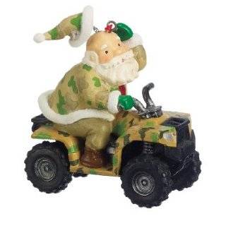  Hunting Camouflage Santa with Gun and Binoculars Christmas 