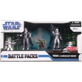 Star Wars Clone War Battle Pack   Yoda & Coruscant Guard 3.75 Figures