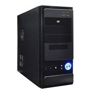  Bay ATX Computer Case w/480W 20+4 pin PSU & 4.72 Blue LED Fan (Black