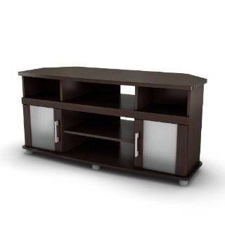 South Shore City Life Collection Corner TV Stand, Chocolate