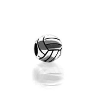   (tm) Sterling Silver Volleyball Bead / Charm Finejewelers Jewelry