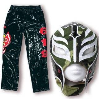  WWE Rey Mysterio Black & Gold Replica Kid Size Mask & Pants 